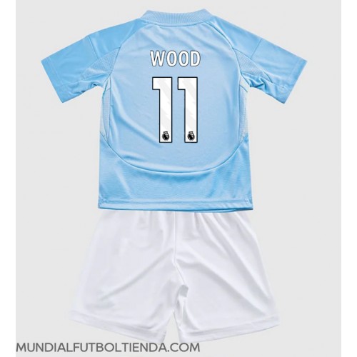 Camiseta Nottingham Forest Chris Wood #11 Tercera Equipación Replica 2024-25 para niños mangas cortas (+ Pantalones cortos)